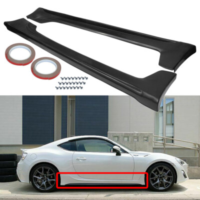 For 2013-2020 Scion FRS Subaru BRZ GT86 FT86 GR Style Side Skirts kit Black