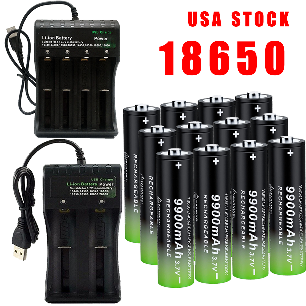 USB Smart Battery Charger for 3.7V Li-ion Rechargeable Batteries  LED Torch LOT