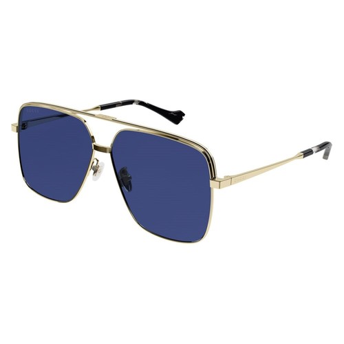 Pre-owned Gucci Gg1099sa 002 Gold/blue Gold 61-13-150 Sunglasses Authentic