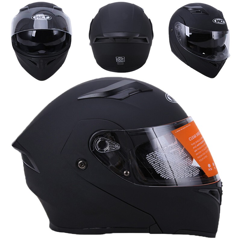 DOT Modular Helmet Flip Up Full Face Dual Visor Racing Bike Motorcycle M XL XXL