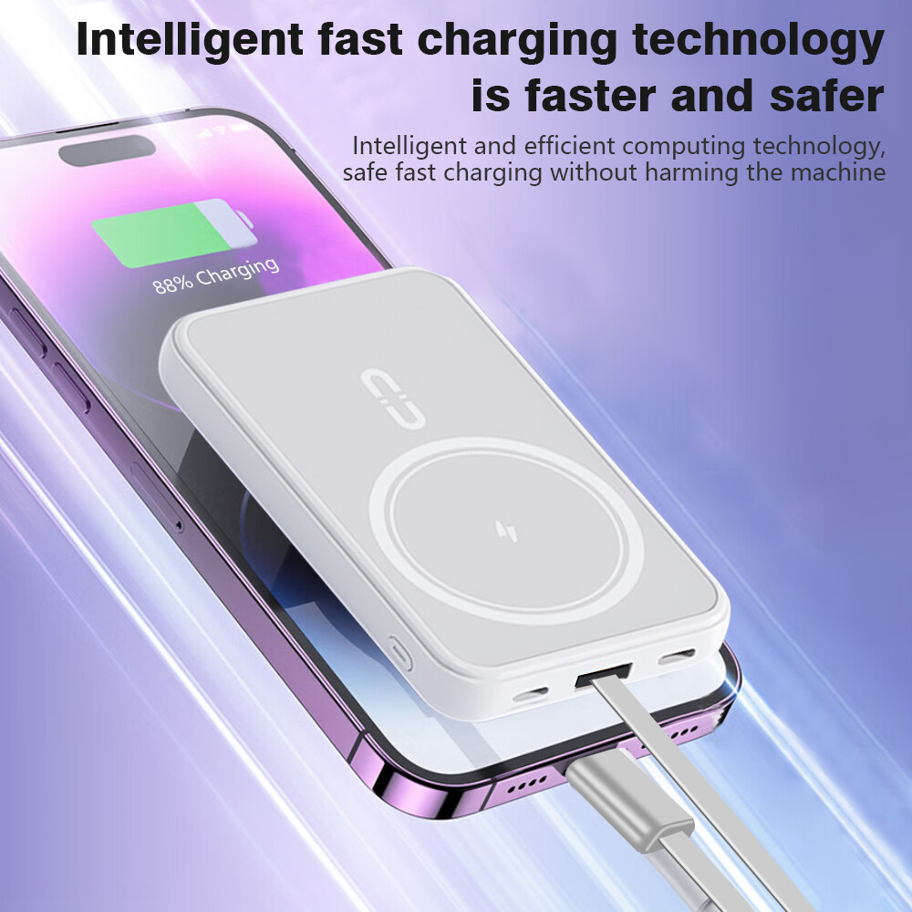 30000mAh Magnetic Power Bank Battery Pack Wireless Charge for iPhone 15/14/13/12