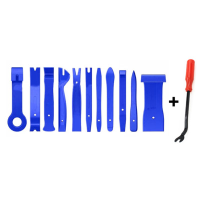 12Pcs Car Trim Removal Tool Set Hand Tools Pry Bar Panel Door Interior Clip Kit