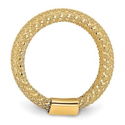 Pre-owned Diamond2deal 14k Yellow Gold Stretch Ring For Womens Fine Jewelry
