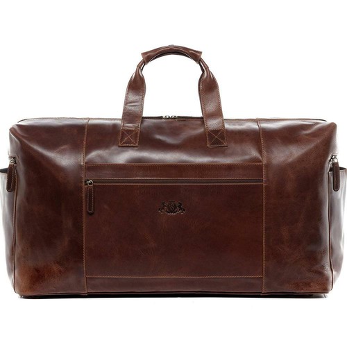 SID /& VAIN Sac Voyage Cuir fourre-Tout Besace Week-End XL Grand Sac Homme Sport Bagages Cabine /à Main Marron