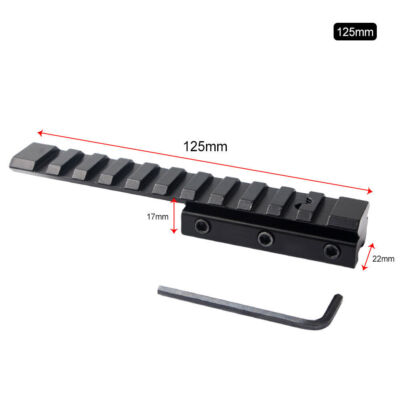 11mm Dovetail to 20mm Weaver Picatinny Rail Converter Scope Adapter Base Mount
