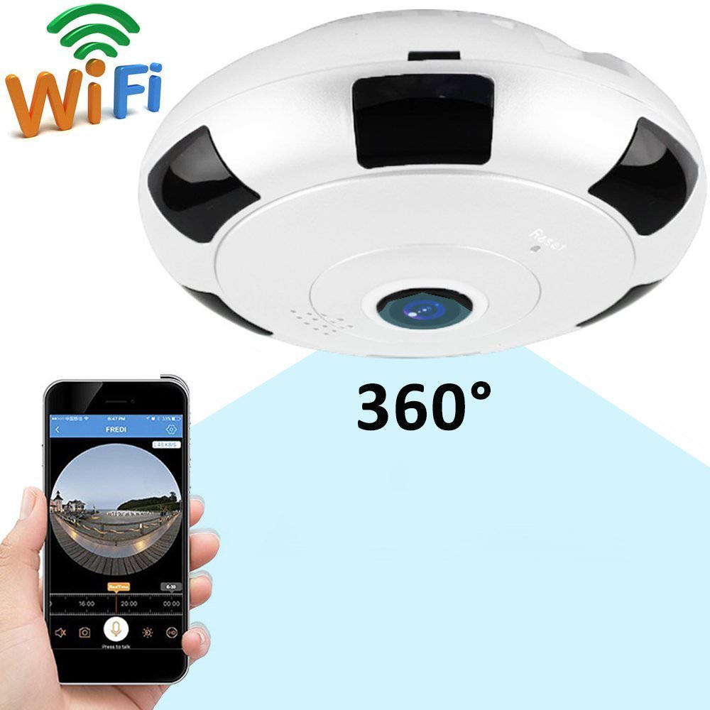 Videocamera V380s Ip Sorveglianza Panoramica Vr Cam 360° Wifi Ip Telecamera hsb