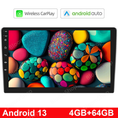 10'' Android 13 Car Stereo Radio Carplay GPS Navi WIFI 4+64GB Double 2 Din MP5 BT