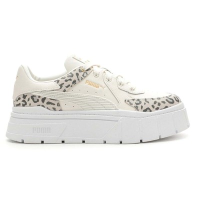 

Женские кроссовки Puma Mayze Stack Edgy Leopard на шнуровке, размер 10,5 M, повседневная обувь, Off white, Puma Mayze Stack Edgy Leopard Lace Up