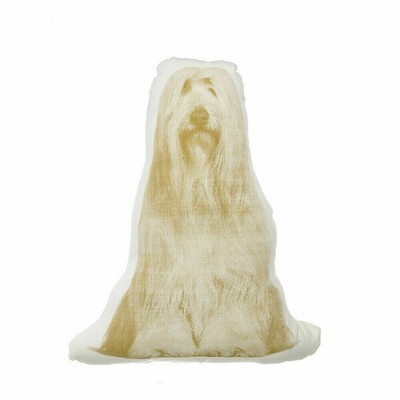 AREAWARE Cushion Fauna Animal Collection Bearded Collie Beige Size 17'' X 14''