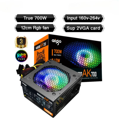 PSU Power Supply unit Gaming Quiet 120mm rgb Fan Desktop computer Power Supply