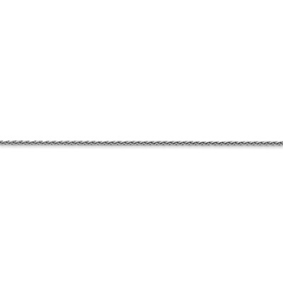 Pre-owned Superdealsforeverything Real 14kt White Gold 1.0mm Round D/c Wheat Chain; 16 Inch