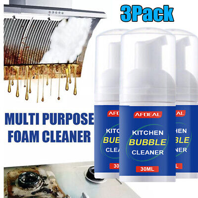 3xCleaning Bubble Cleaner Spray Foam Kitchen Grease Magic Degreaser Dirt Removal
