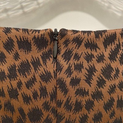 David Warren NY Size 6 Leopard Animal Print Cocktail Pencil Dress Women's Lined