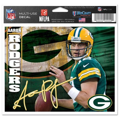 Наклейка Green Bay Packers Aaron Rodgers Signature Ultra, 5 x 6