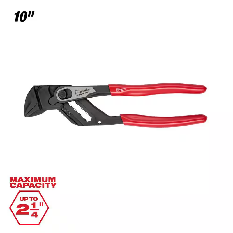 Milwaukee Pliers Wrench 10 Inch Adjustable Jaw Fast Ratcheting 2 1/4 Capacity