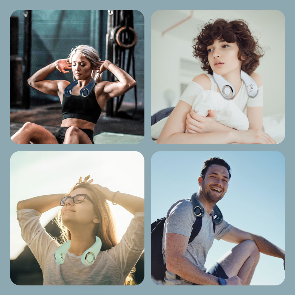 Portable USB Neck Hanging Fan Cooling Air Cooler Portable Little Air Conditioner