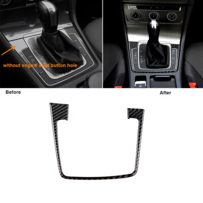 Carbon Fiber Console Gear Shift Panel Frame Trim For VW Golf 7 GTI MK7 2013-17 