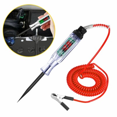 Car Circuit Tester Pen Auto Fuse Test Probe Light Tool For 6V 12V 24V DC Voltage