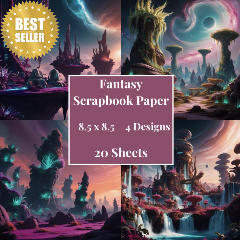 Fantasy Scrapbook Paper: Fantasy Craft Paper Pad, Aesthetic Scrapbooking Supplie