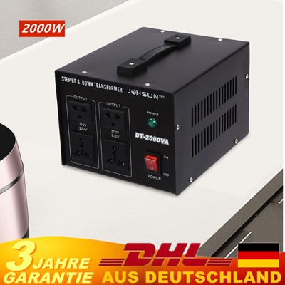 220V 110V Step up/down Spannungswandler Transformator Voltage Converter 2000 W
