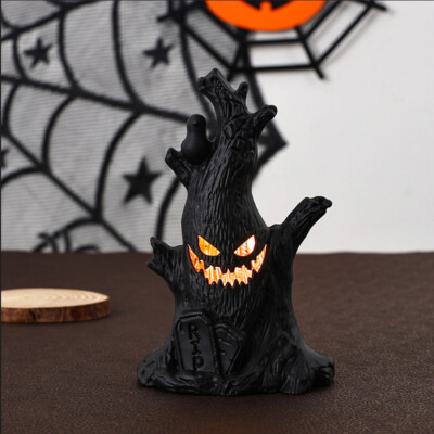 Spooky LED Ghost Tree Light for Halloween Atmosphere Party Home Table Art Decor