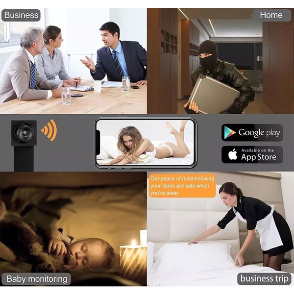 1080P 4K Nanny Camera HD Wireless WiFi Hidden Mini Micro Pinhole DIY Cam DVR - Image 13