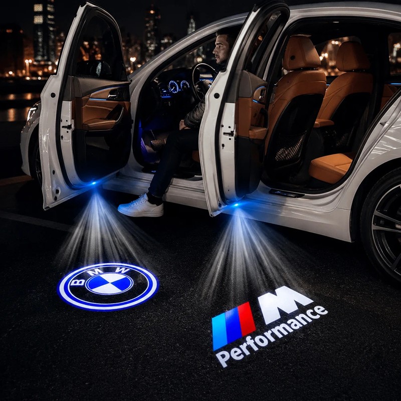 Luci Benvenuto Portiera BMW Proiettore LED Logo BMW M Performance 2 Pezzi 