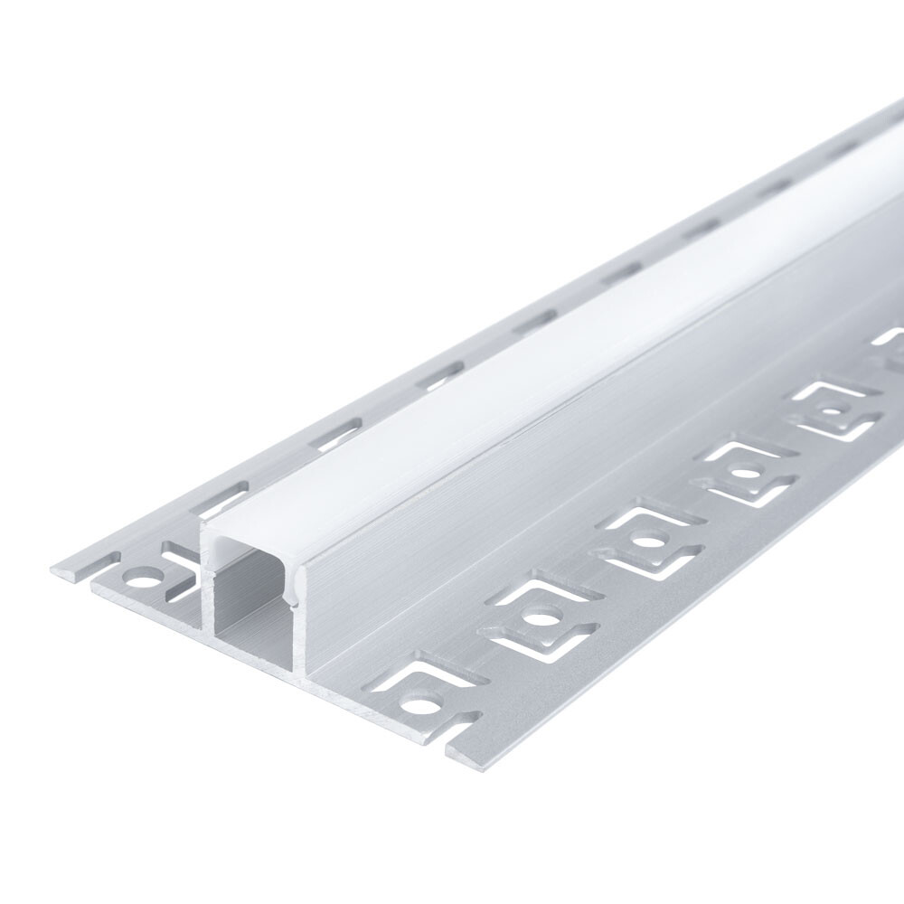 2m Unterputz Aluprofil Alu Schiene LED Kanal Leiste Rigips Trockenbau Gewebe