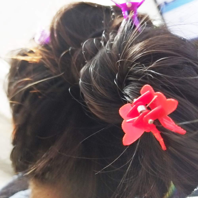 Butterfly Hair Clips, 100 Packs Assorted Color Beautiful Mini Butterfly Hair