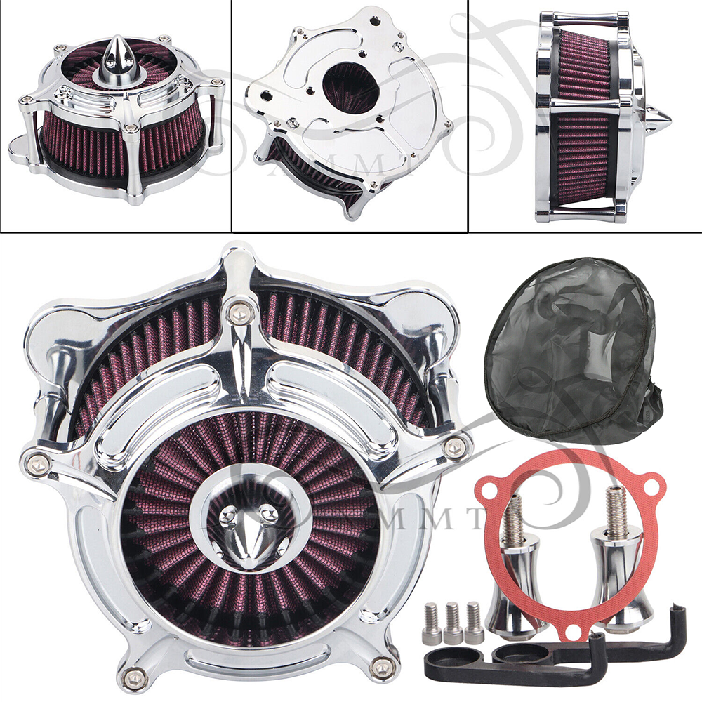 Motor Spike Air Cleaner Filter+Rain Sock For Harley Softail Road King FLHT/X FLS