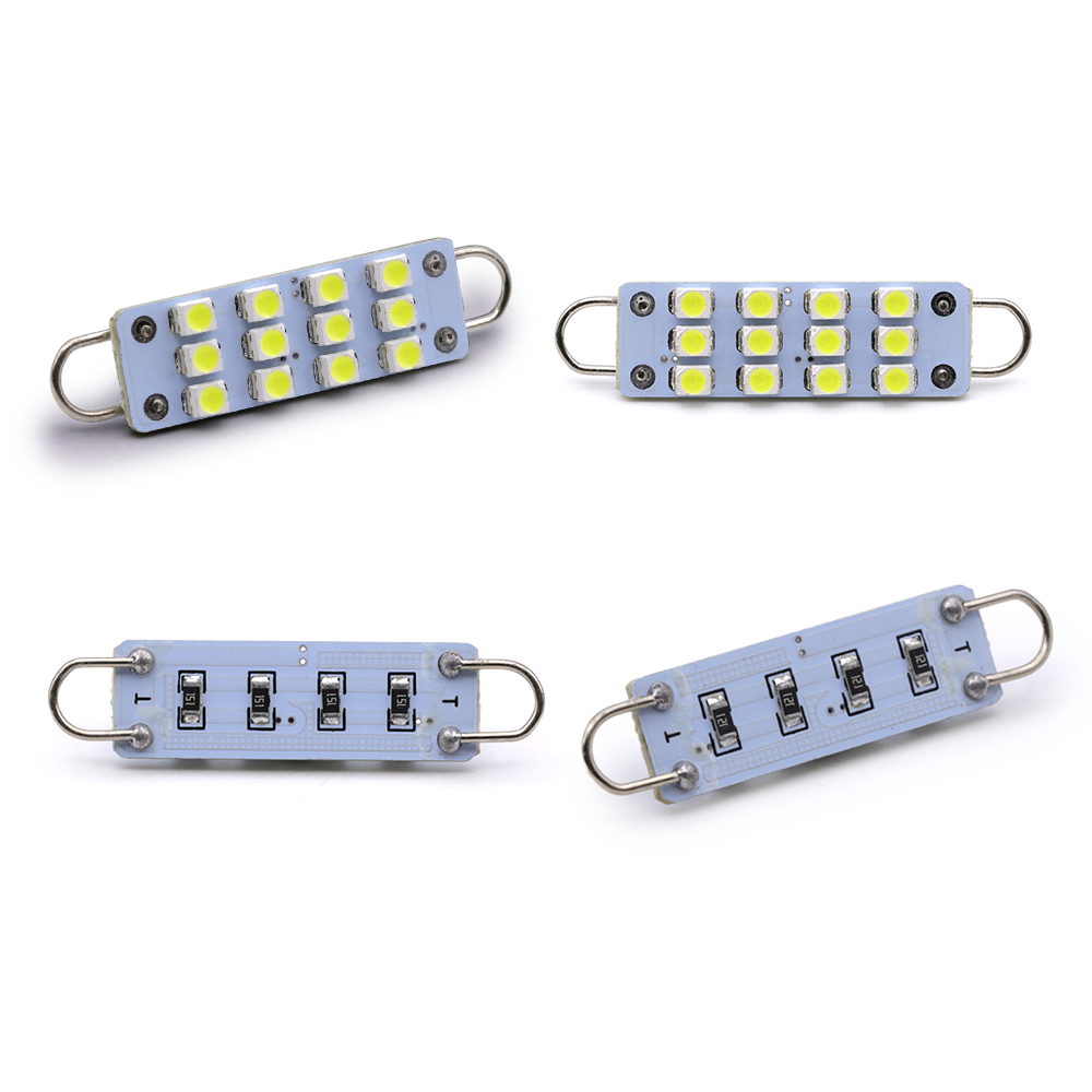 10 PCS 44mm 12-SMD Interior White Festoon 1.73" LED Lights Bulbs 561 562 567 564