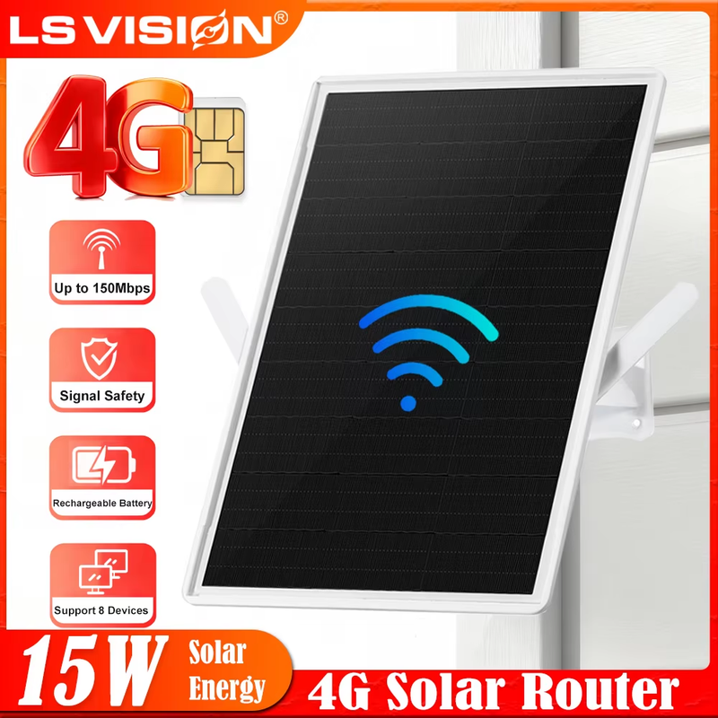 15W 4G SIM Card Solar Router With Solar Panel Built-in 20000mAH Battery Router 2