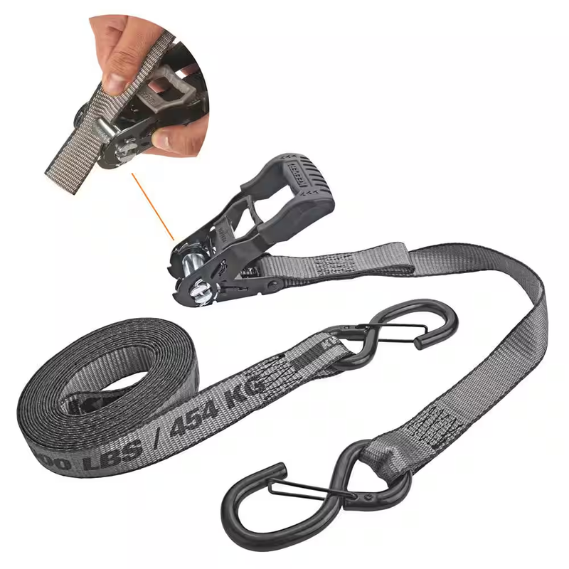 Keeper Ratchet Tie Down Strap 16 Ft Cargo Load Secure S Hook 3000 Lb Kwikfeed