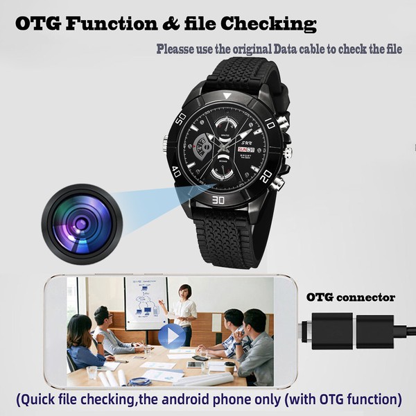 NEW 1080P Watch Camera Smart Wristband Video Voice Recorder Mini Hidden Cam US - Image 9