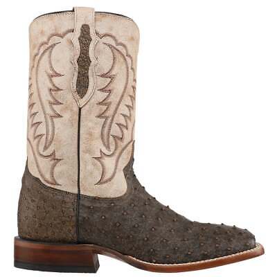 Tony Lama Augustus Saddle Square Toe Cowboy Mens Brown Casual Boots 6091