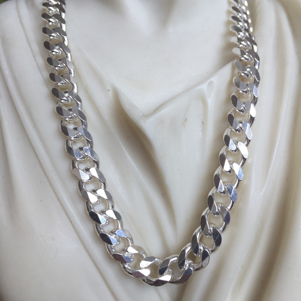 Pre-owned Handmade 7mm Mens Curb Cuban Link Chain Necklace Pendant 925 Sterling Silver 56gr 28 Inch