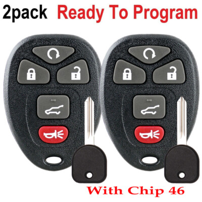 2 For 2009 2010 2011 2012 2013 2014 Buick Enclave Keyless Car Remote Fob + Key