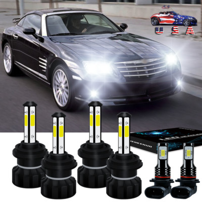 For Chrysler Crossfire 2004 - 2007 2008 Combo 6x LED Headlight + Fog Light Bulbs