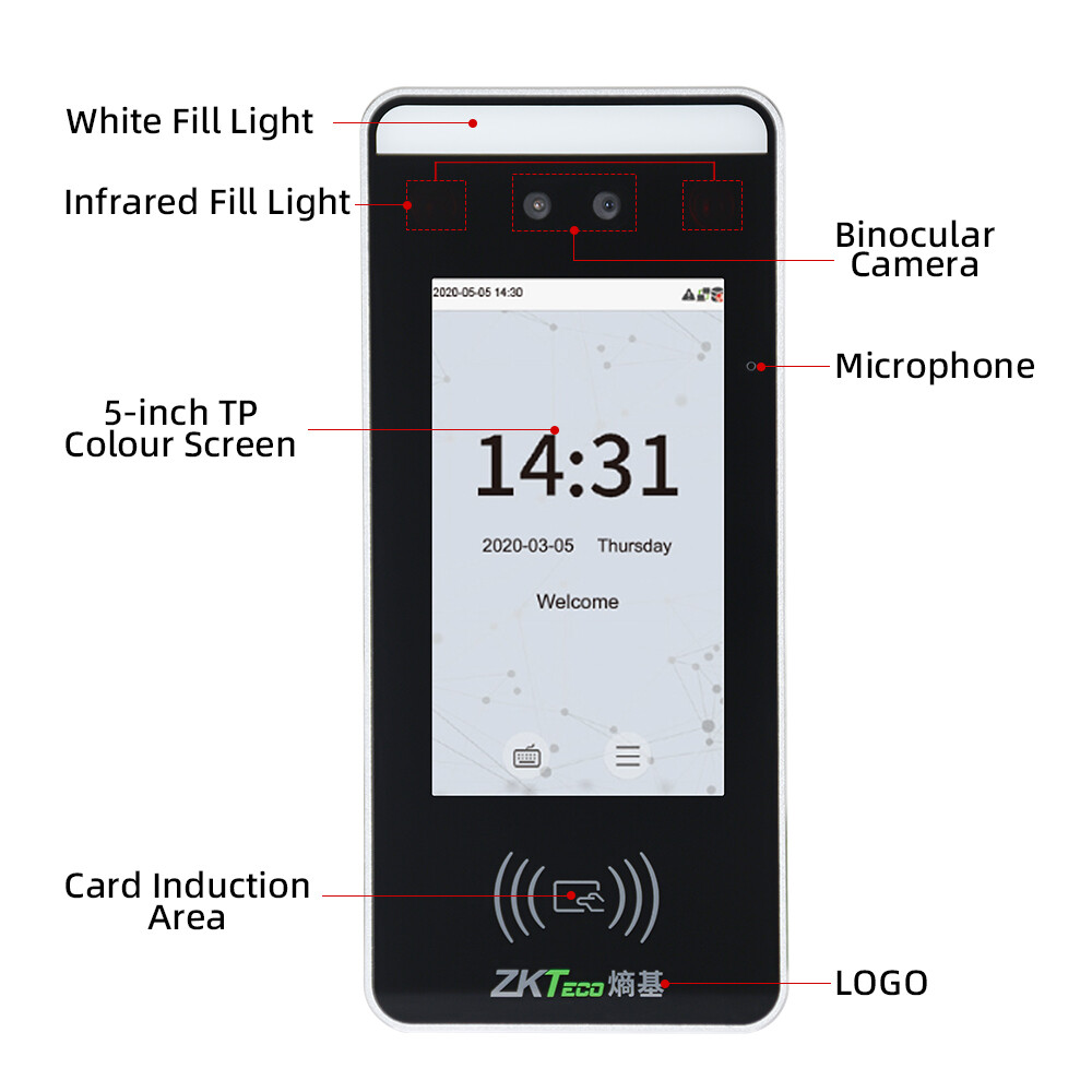 ZKTeco xFace60 TCP/IP Biometric Face Recognition Scanner Access Control Terminal