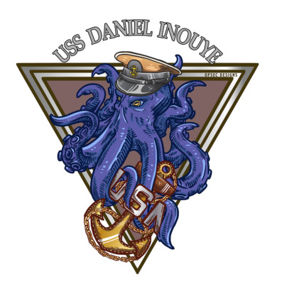 USS Daniel Inouye DDG-118 US Navy Chief Navychief Anchor USN Veteran 4'' Decal