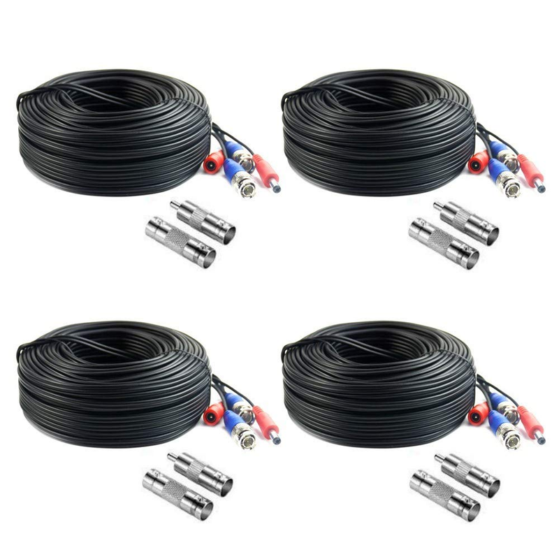 4 X 100Ft Video and Power Cable for Night Owl HD CCTV Security Camera Wire Cord