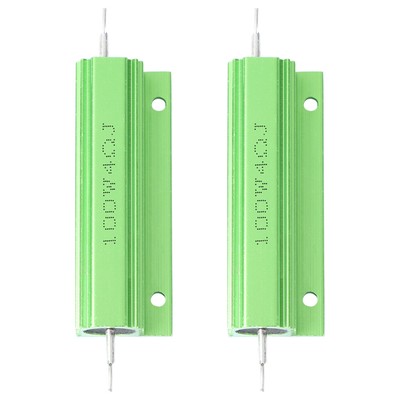  2 Pcs Aluminum Housed Power Resistor High Requirement Equipment Resistors Ohm