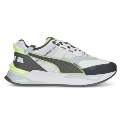 Puma Mirage Sport Tech Reflective Lace Up  Mens White Sneakers Casual Shoes 3886