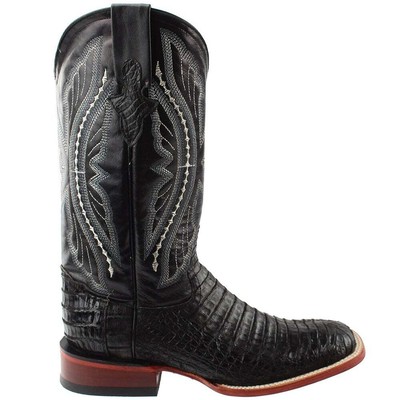 

Мужские Черные Ботинки Ferrini Belly Caiman Square Toe Cowboy 12493-04, Черный, Ferrini Belly Caiman Square Toe Cowboy