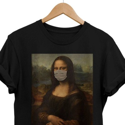 Funny Mona Lisa Shirt, Aesthetic T-shirt, Monalisa Tee, Social Distance Top, Soc
