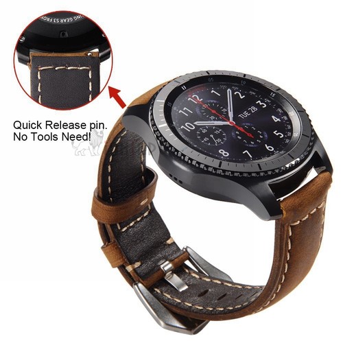 Leather Band Strap For Garmin Vivoactive 3/4/4S/Vivomove HR/Forerunner 245 645 | eBay