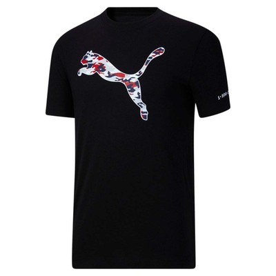 

Puma Honor Cat Graphic Crew Neck Short Sleeve TShirt Mens Size  Casual Tops, Черный, Puma Honor Cat Graphic Crew Neck Short Sleeve TShirt