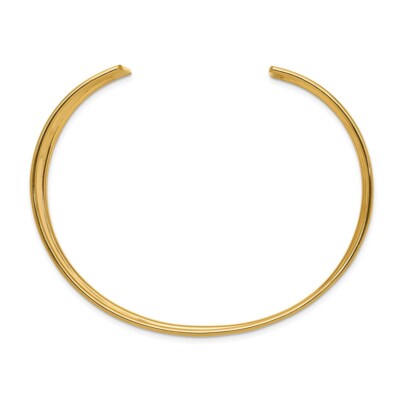 Pre-owned Superdealsforeverything Real 14kt Yellow Gold 19mm Hammered Polished Cuff Bangle