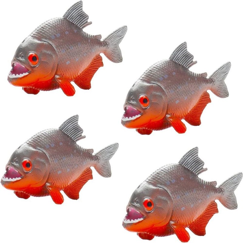 S Fake Piranha Model  Fish Tank