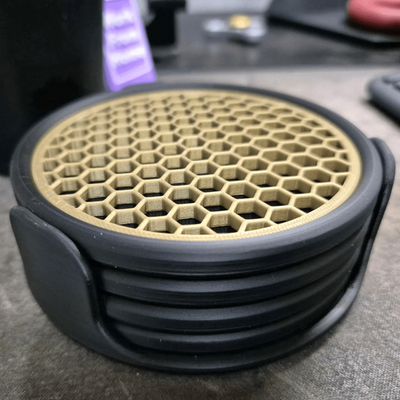 Honeycomb Drink Coasters - Set of 4